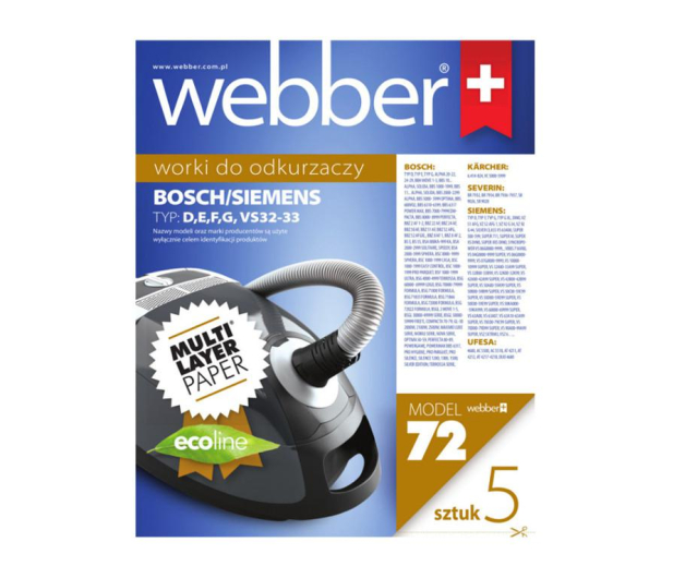 WEBBER Worki papierowe SIEMENS VS 32(72) 5 szt. - 1390022 - zdjęcie